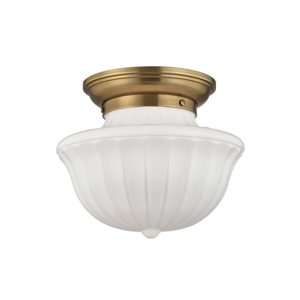 Hudson Valley 5012F-AGB DUTCHESS-FLUSH MOUNT in Aged Brass