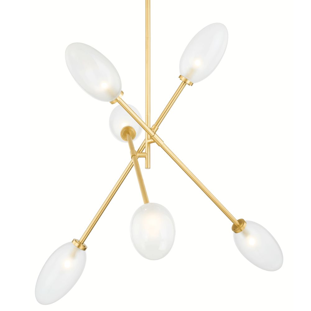 Hudson Valley 5052-AGB 6 Light Chandelier in Aged Brass