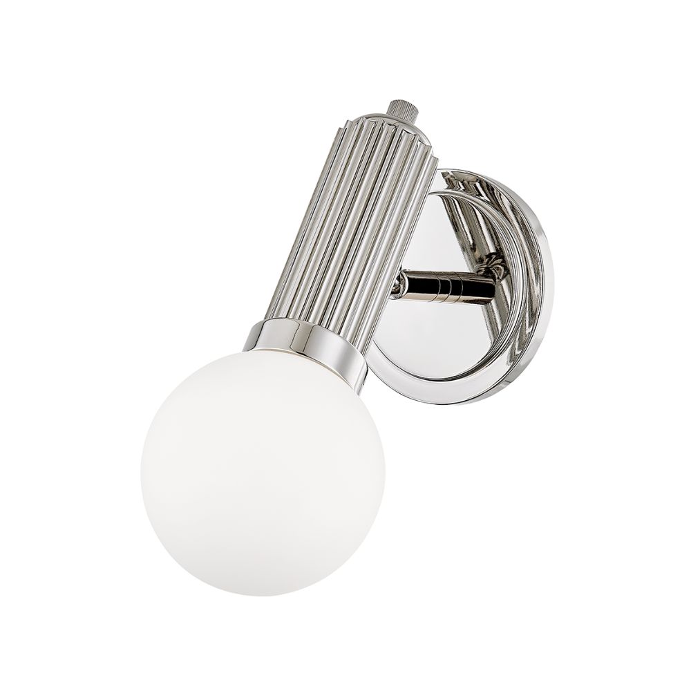 Hudson Valley 5100-PN Reade 1 Light Wall Sconce in Polished Nickel