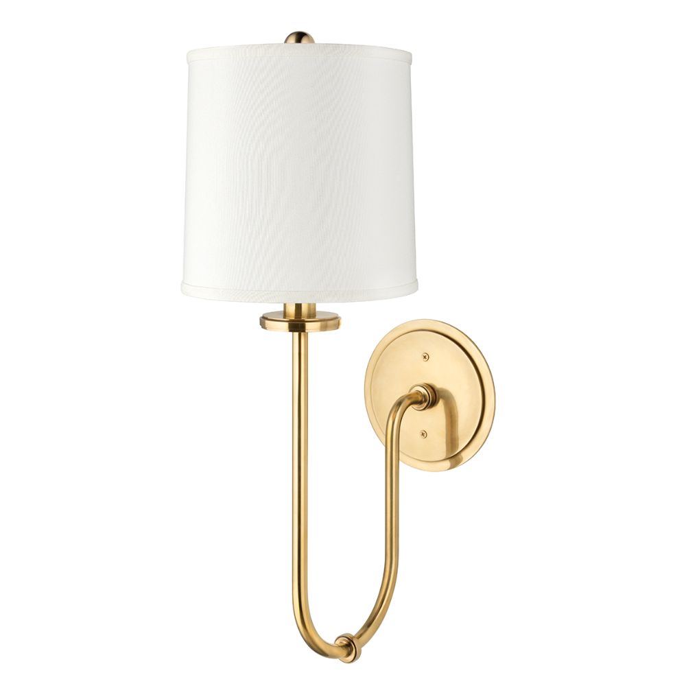 Hudson Valley Lighting 511-AGB Jericho 1 Light Wall Sconce in Aged Brass