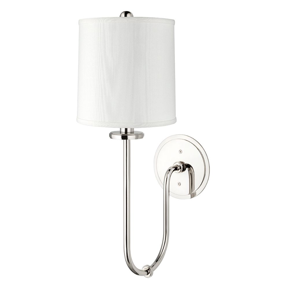 Hudson Valley Lighting 511-PN Jericho 1 Light Wall Sconce in Polished Nickel