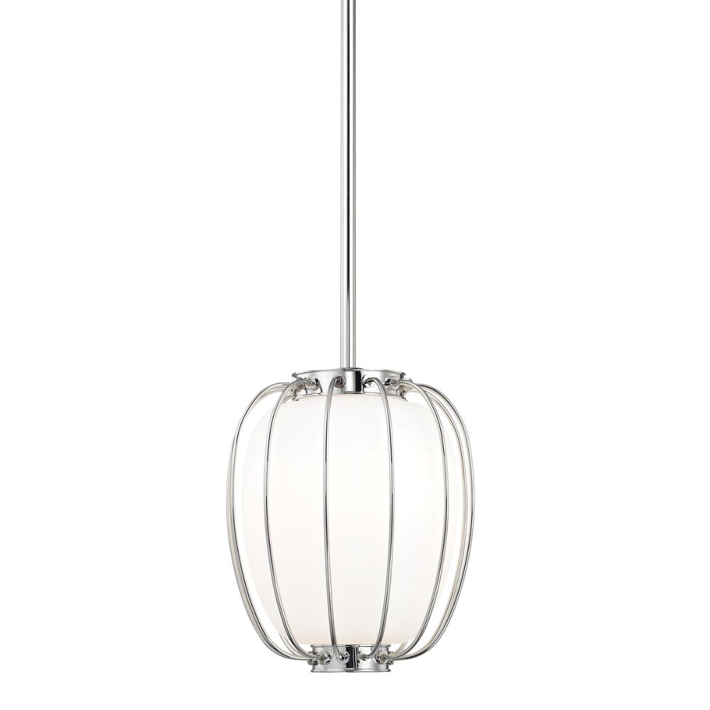 Hudson Valley 5110-PN Ephron 1 Light Small Pendant in Polished Nickel