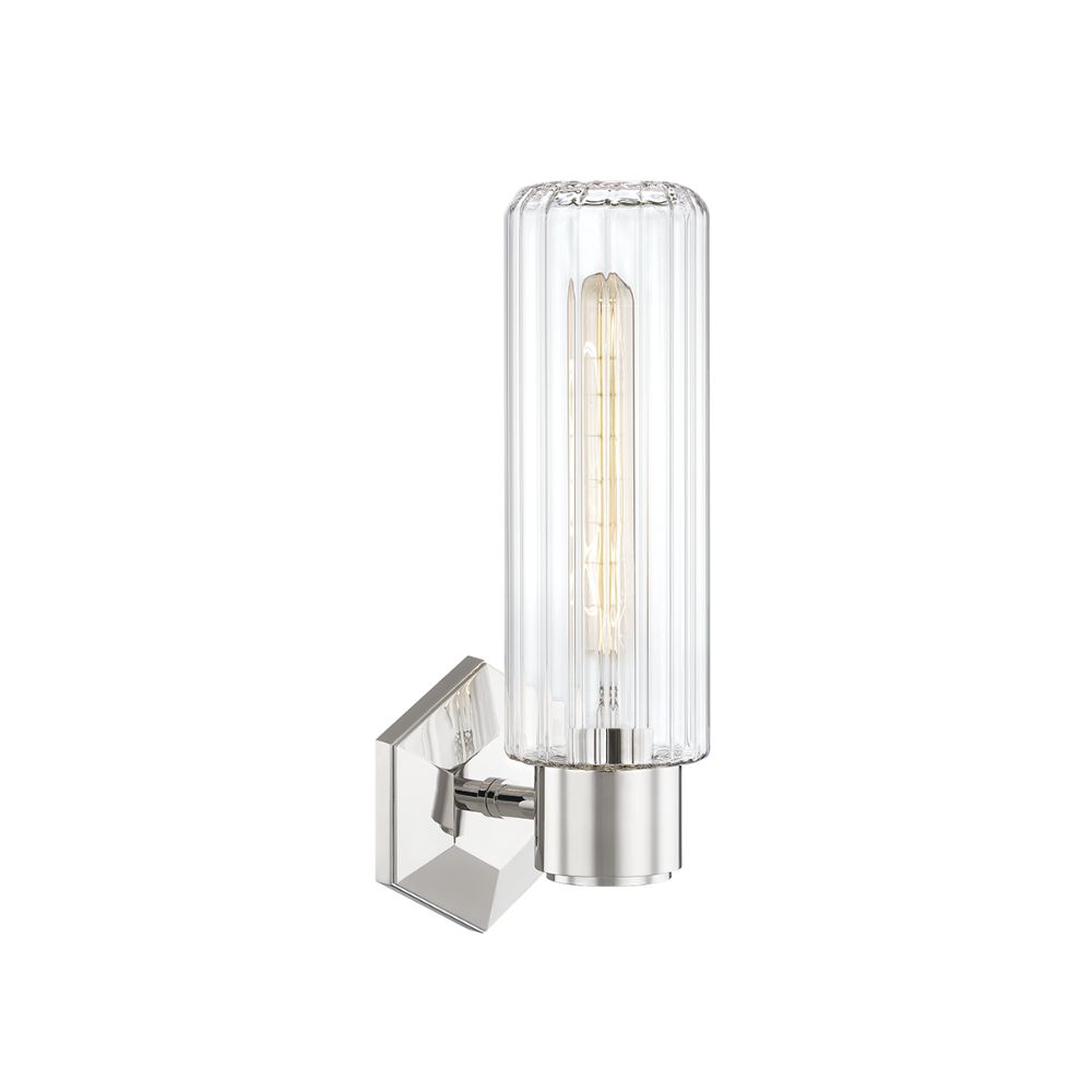 Hudson Valley 5120-PN Roebling 1 Light Wall Sconce in Polished Nickel