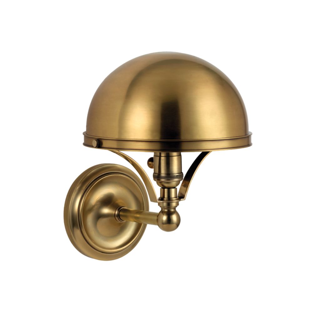 Hudson Valley Lighting 521-AGB Covington 1 Light Wall Sconce in Aged Brass
