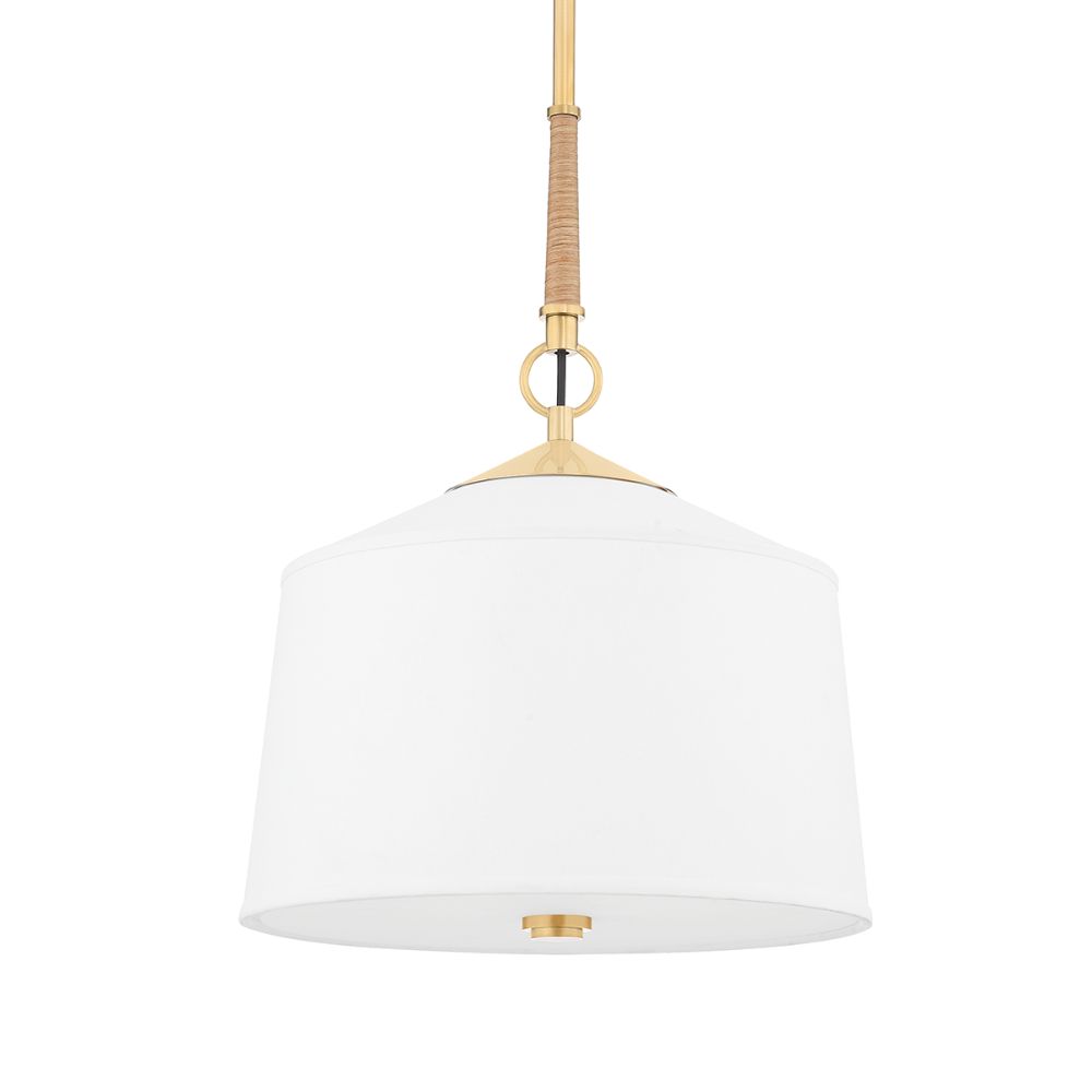 Hudson Valley 5214-AGB 1 Light Pendant in Aged Brass