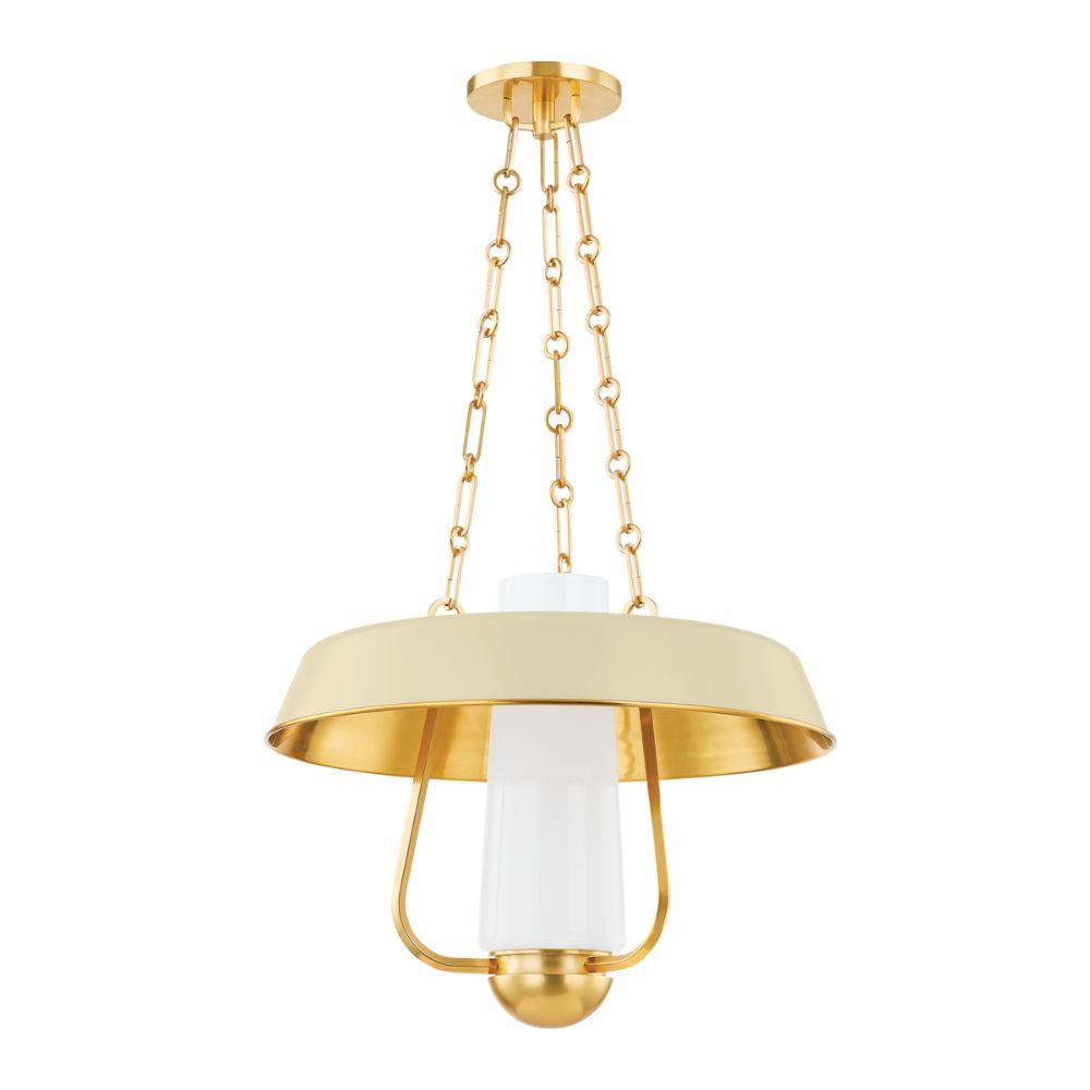 Hudson Valley Lighting 5218-AGB/SSD Provincetown Lantern in Aged Brass/ Soft Sand
