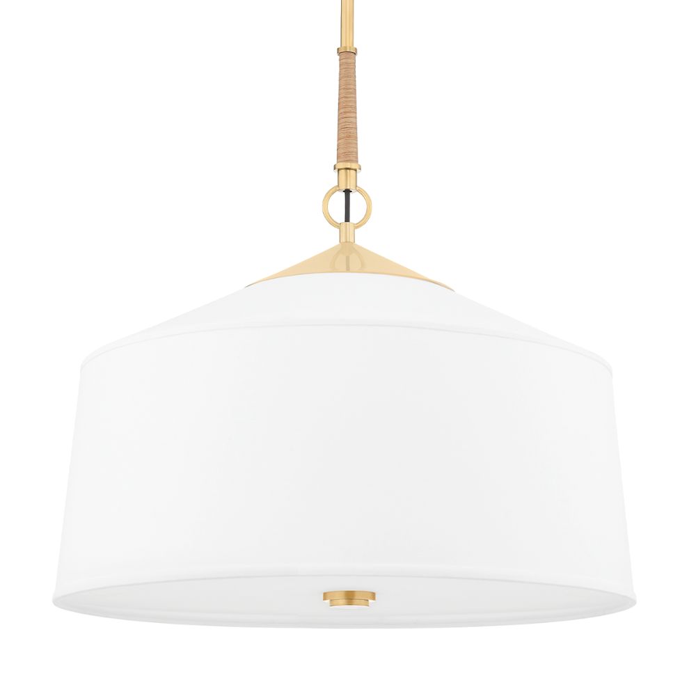 Hudson Valley 5223-AGB 3 Light Pendant in Aged Brass