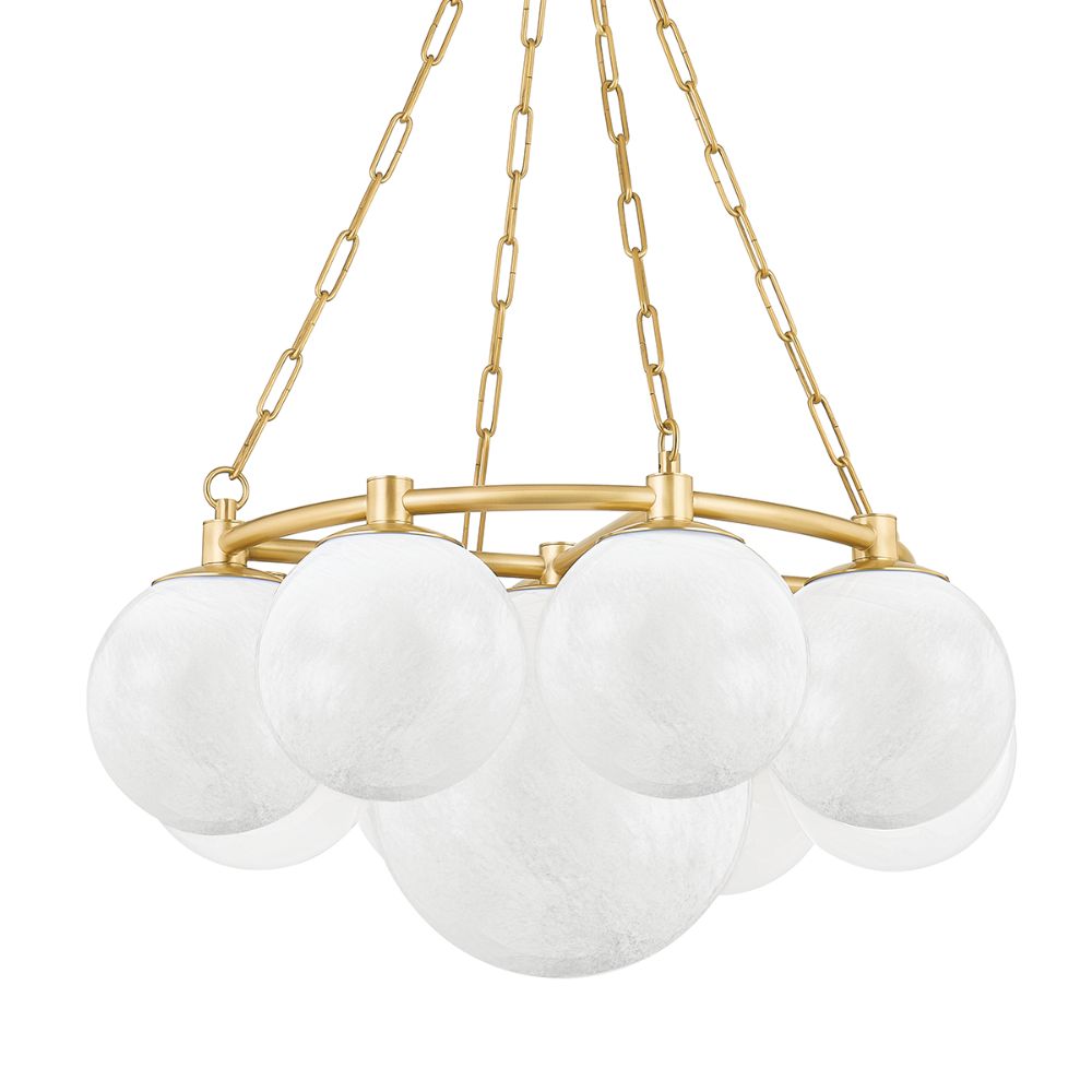 Hudson Valley 5229-AGB 9 Light Chandelier in Aged Brass
