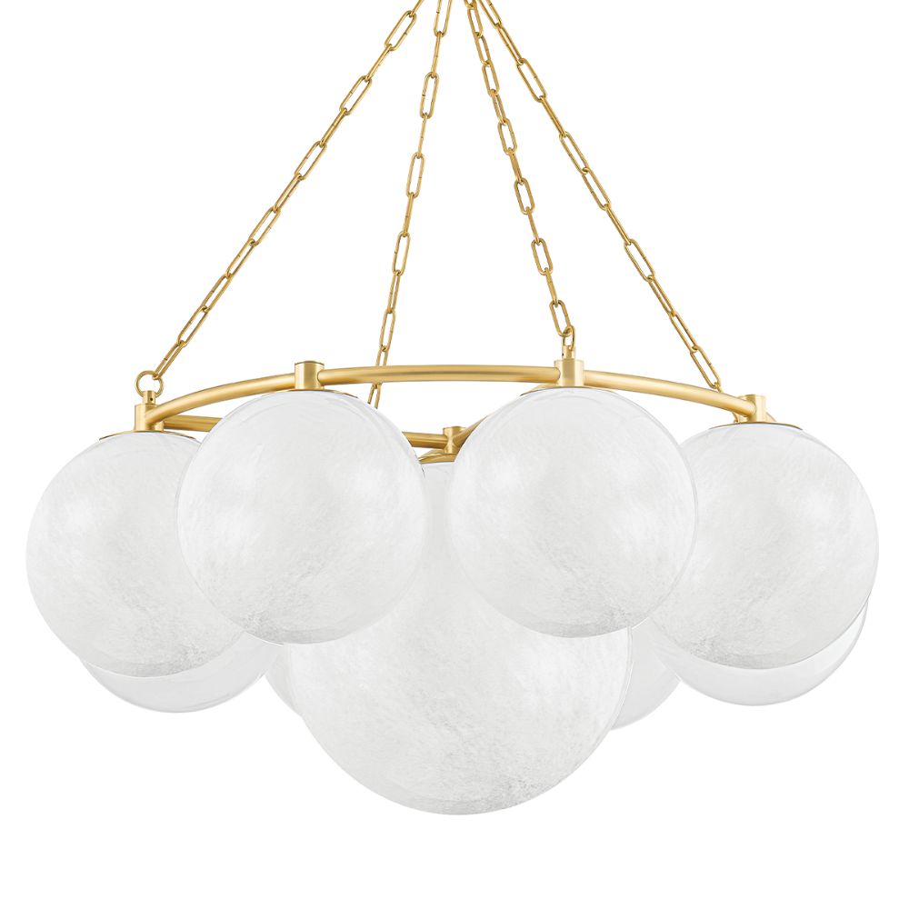 Hudson Valley 5243-AGB 9 Light Chandelier in Aged Brass