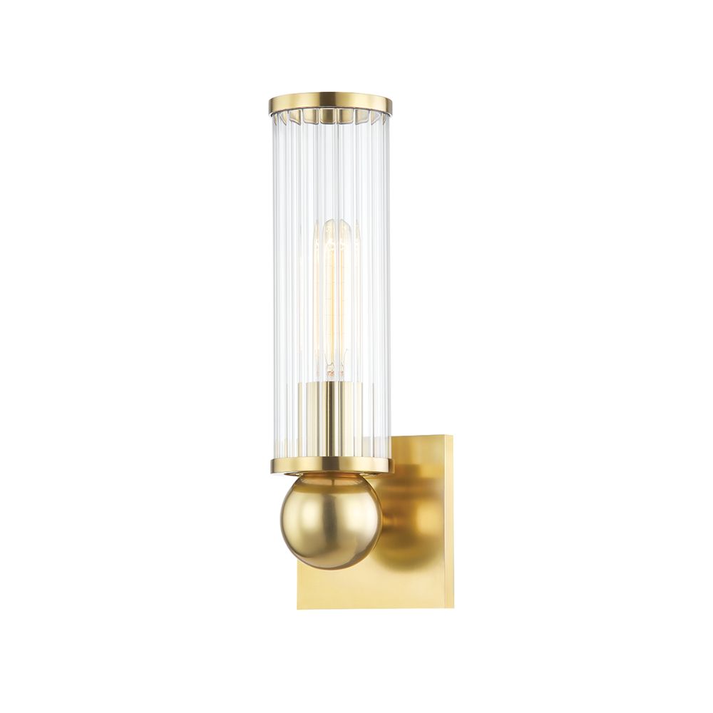 Hudson Valley 5271-AGB 1 Light Wall Sconce in Aged Brass