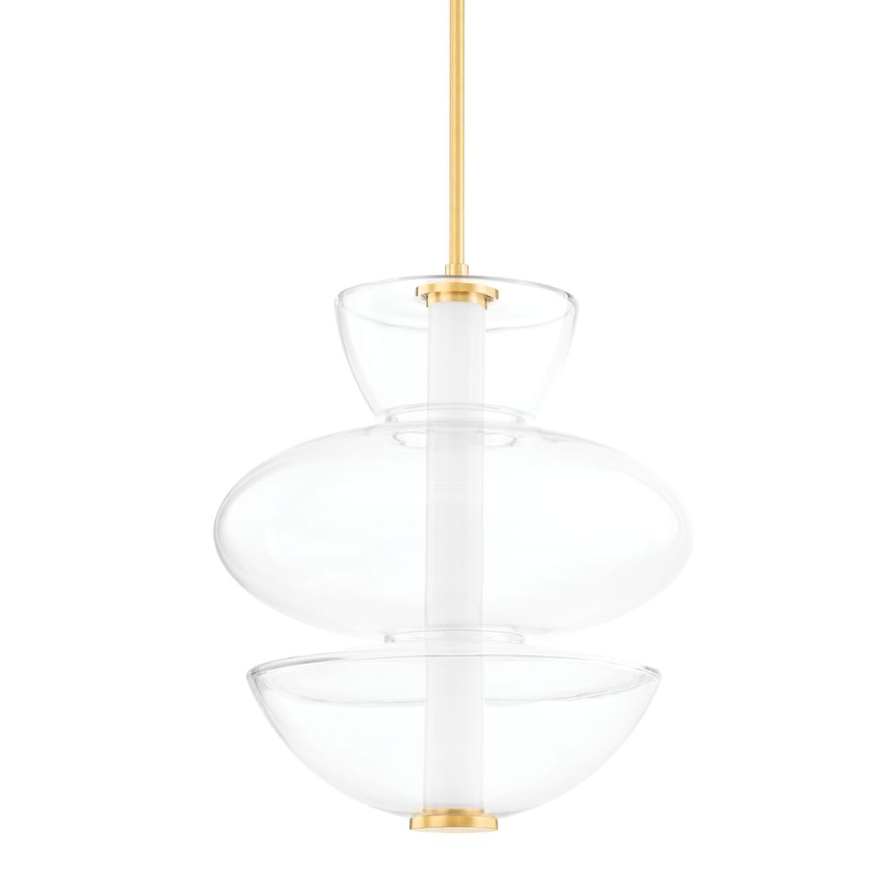 Hudson Valley 5319-AGB 1 Light Pendant in Aged Brass