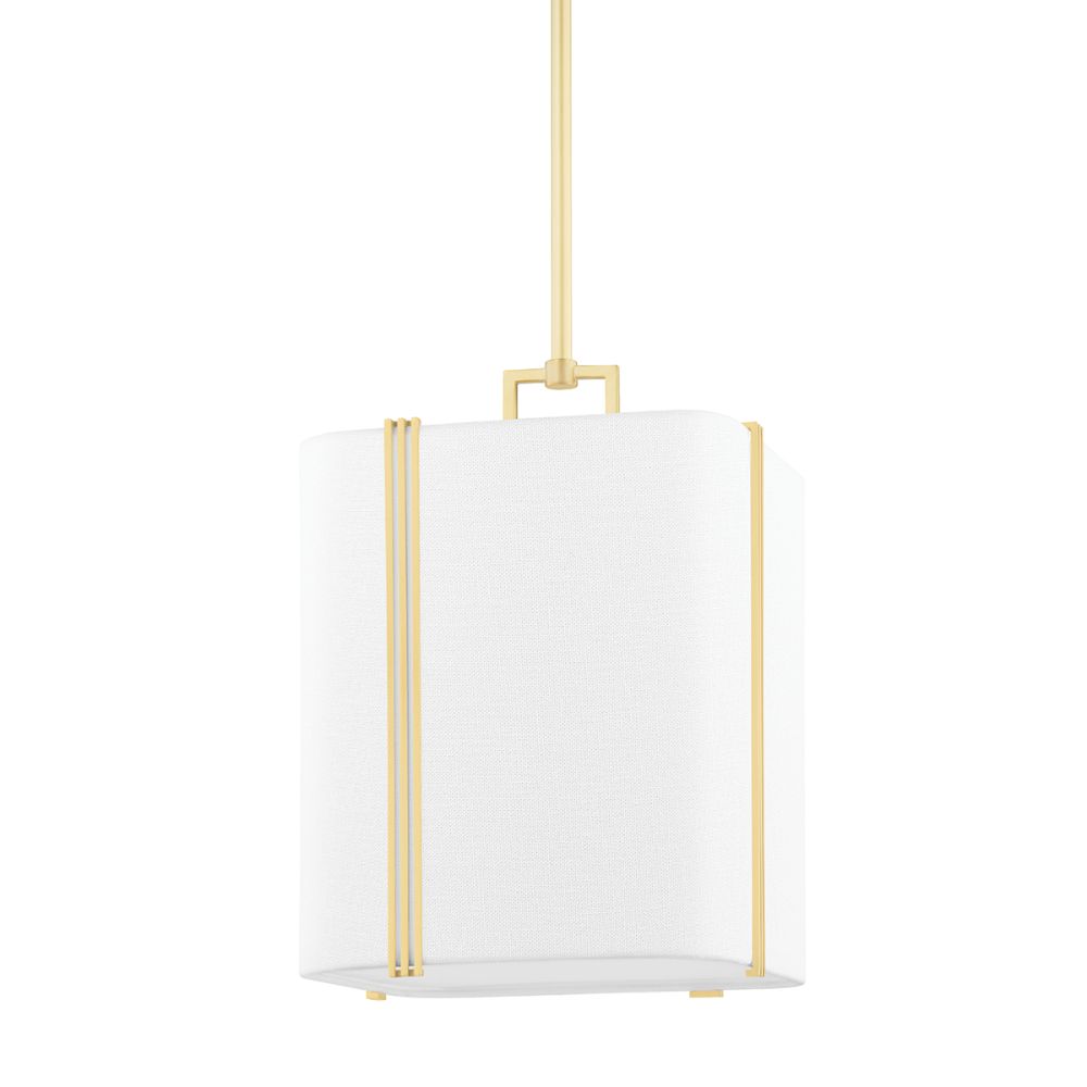 Hudson Valley 5413-AGB 1 Light Small Pendant in Aged Brass