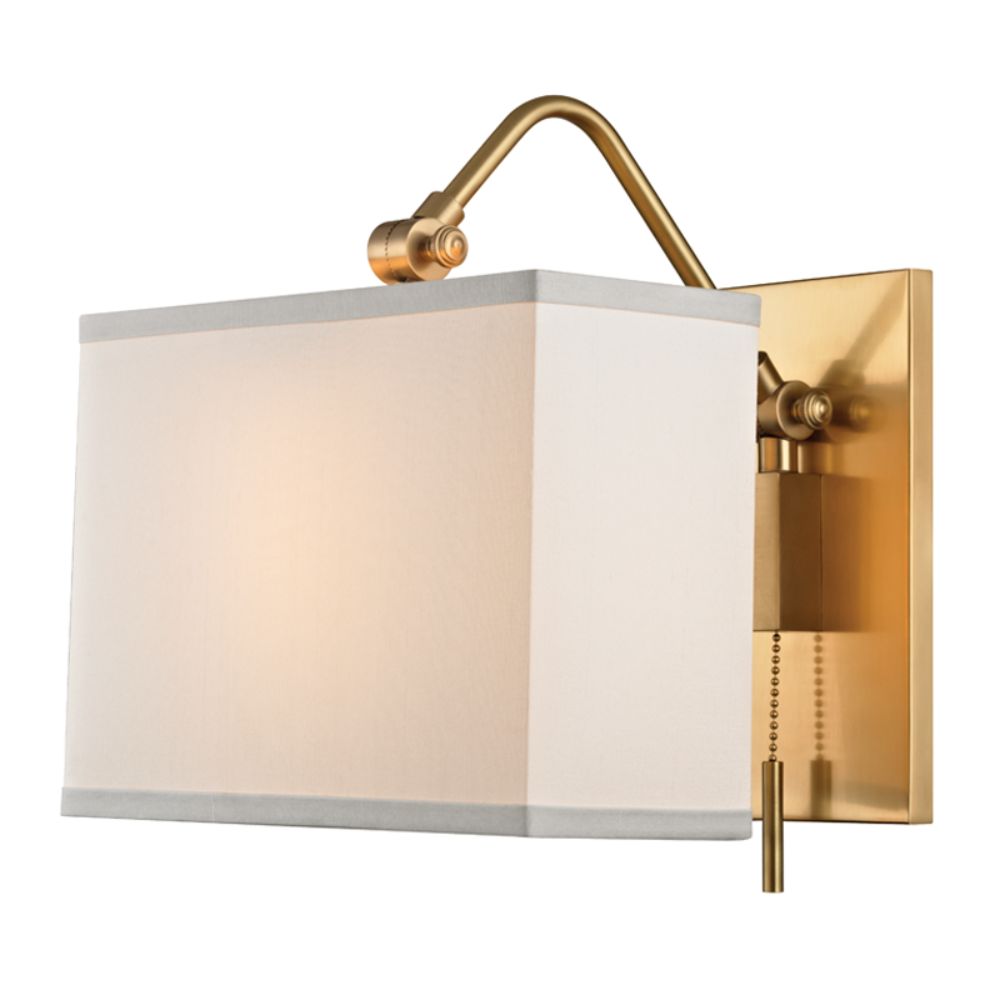 Hudson Valley 5421-AGB 1 LIGHT WALL SCONCE in Aged Brass