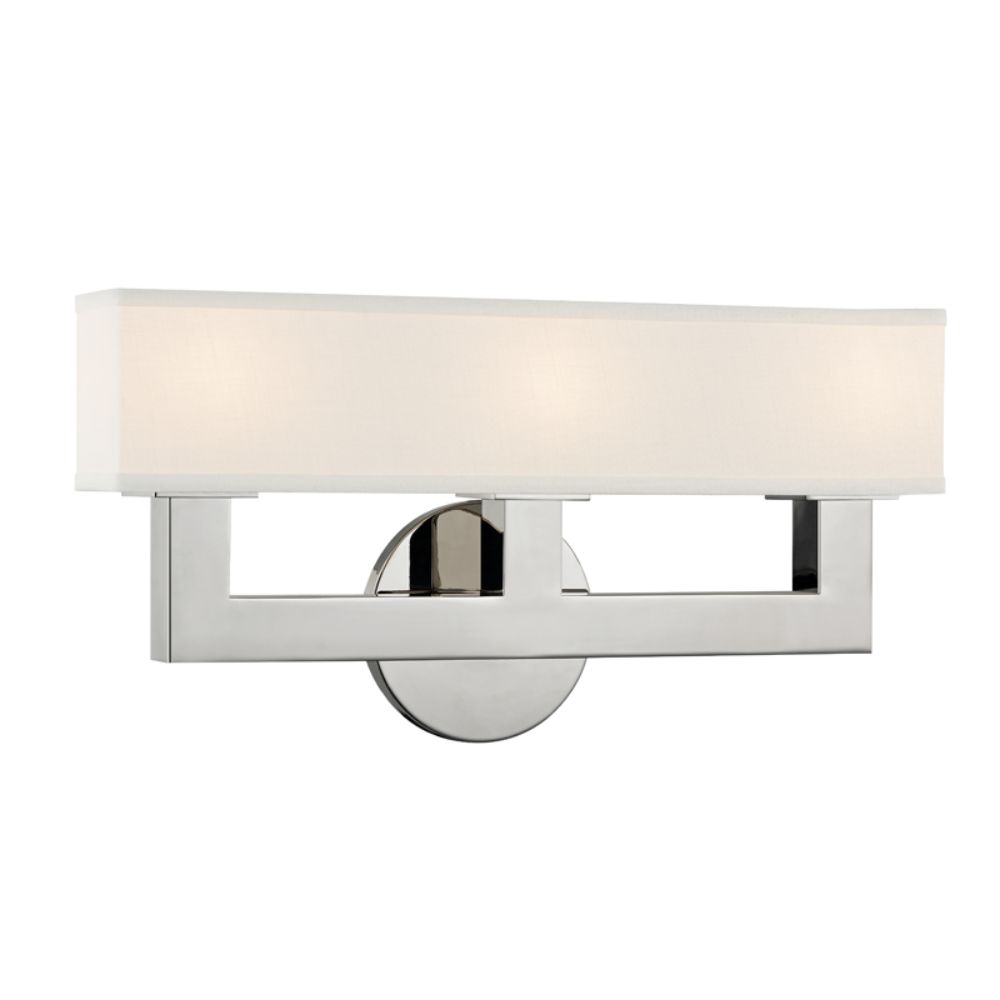 Hudson Valley 5453-PN Clarke 3 Light Led Wall Sconce in Polished Nickel