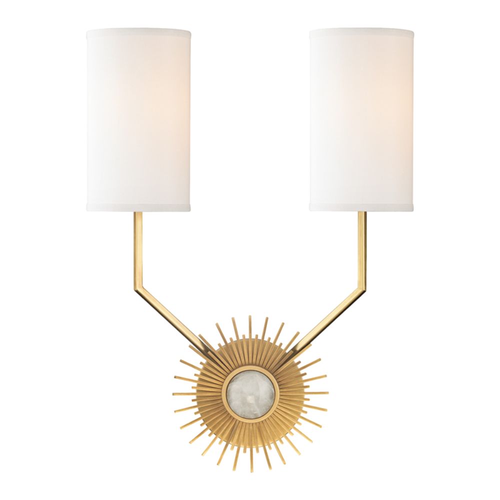 Hudson Valley 5512-AGB 2 LIGHT WALL SCONCE in Aged Brass