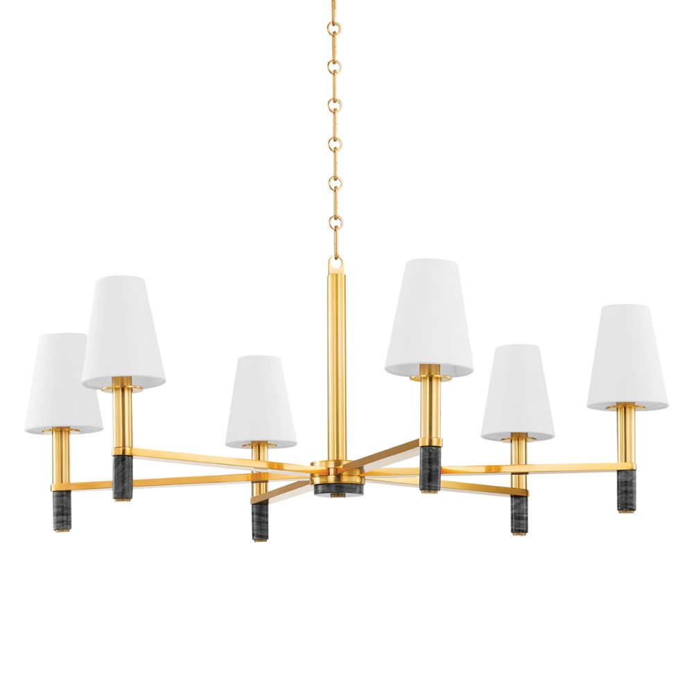 Hudson Valley Lighting 5640-AGB Montreal Chandelier in Aged Brass