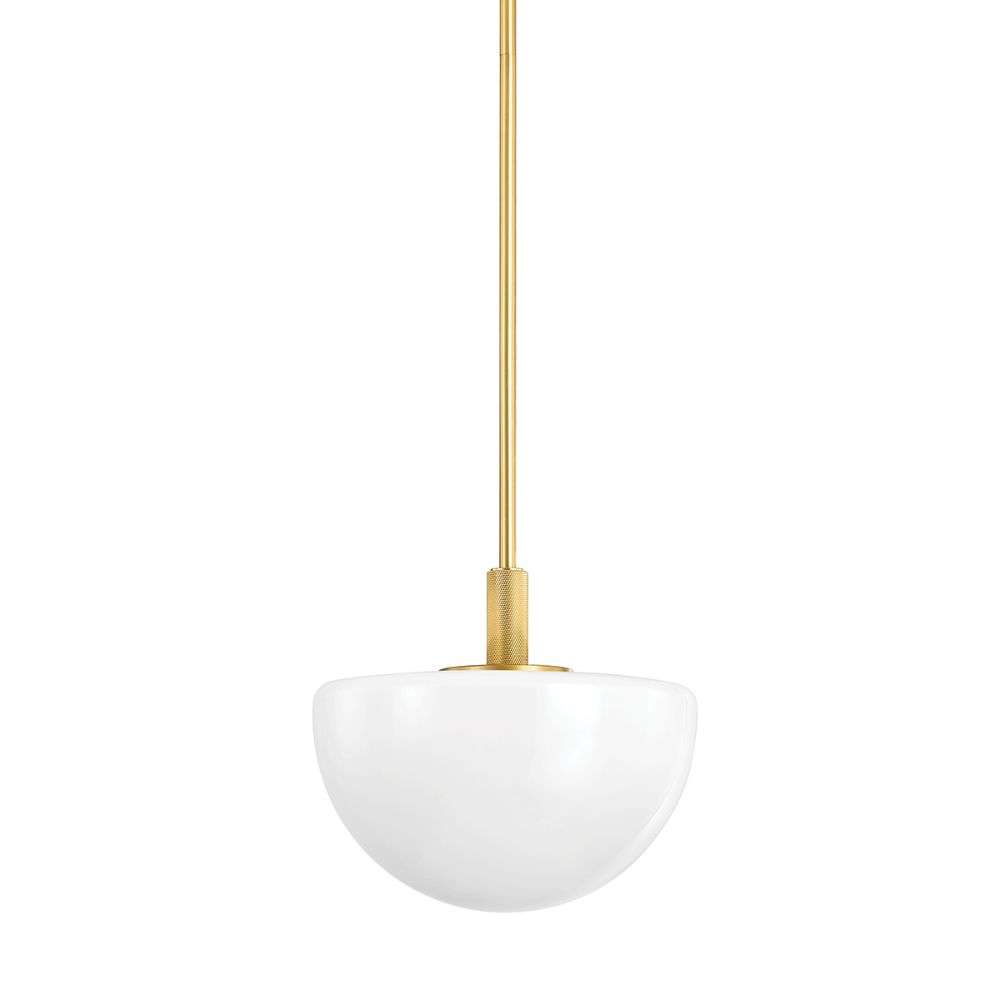 Hudson Valley 5913-AGB 1 Light Pendant in Aged Brass
