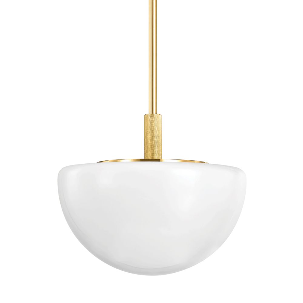 Hudson Valley 5919-AGB 1 Light Pendant in Aged Brass
