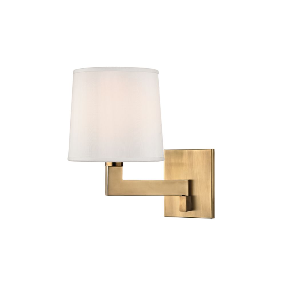 Hudson Valley Lighting 5931-AGB Fairport 1 Light Wall Sconce in Aged Brass