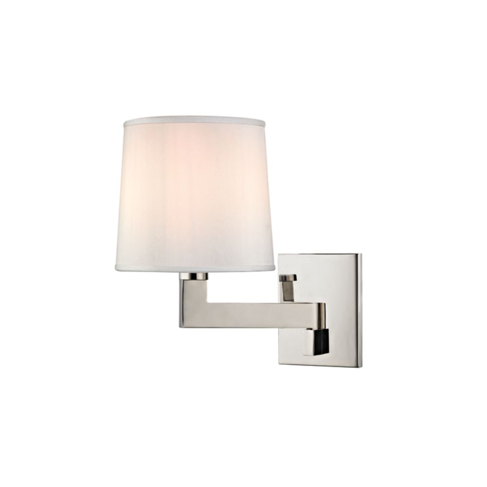 Hudson Valley Lighting 5931-PN Fairport 1 Light Wall Sconce in Polished Nickel