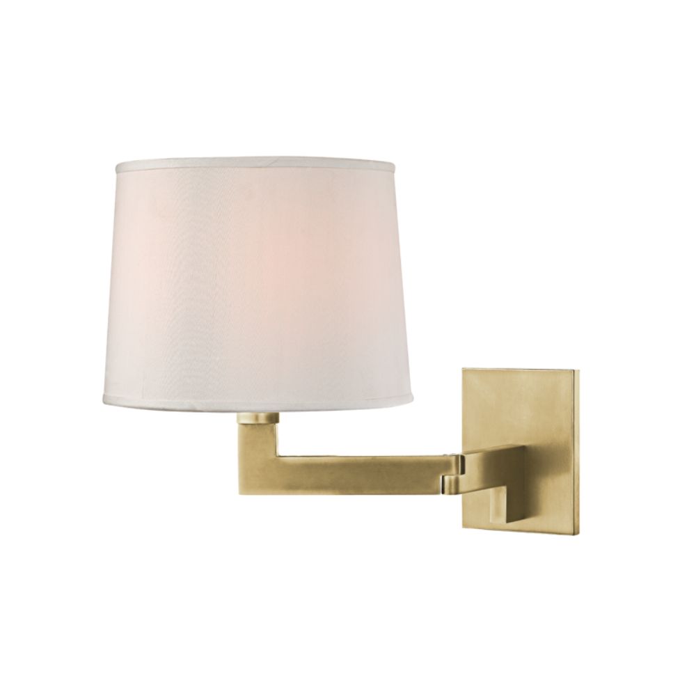 Hudson Valley Lighting 5941-AGB Fairport 1 Light Wall Sconce in Aged Brass