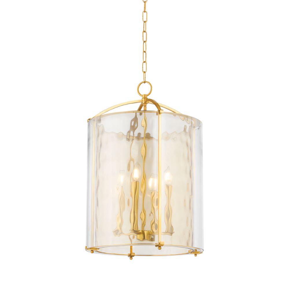 Hudson Valley Lighting 6004-AGB Ramsey Lantern in Aged Brass