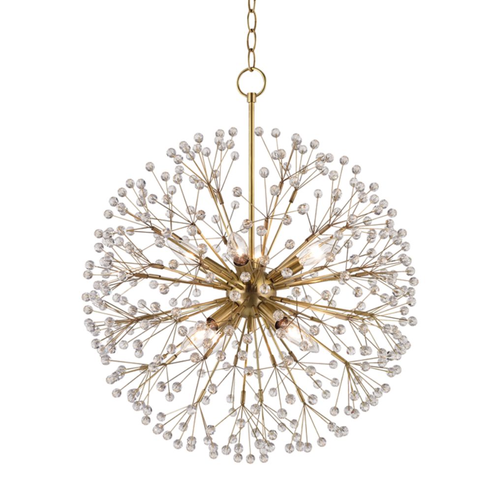 Hudson Valley 6020-AGB DUNKIRK I-20" CHANDELIER Aged Brass