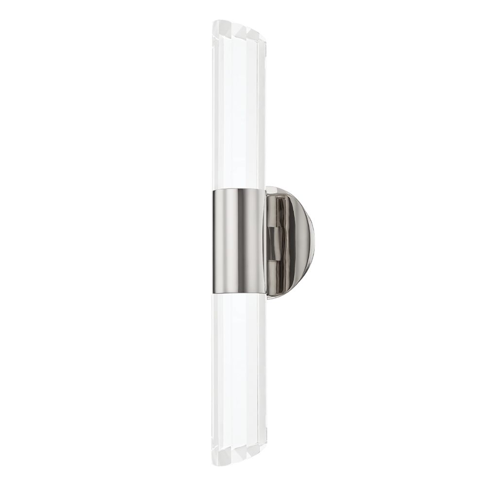 Hudson Valley 6052-PN Rowe 2 Light Wall Sconce in Polished Nickel
