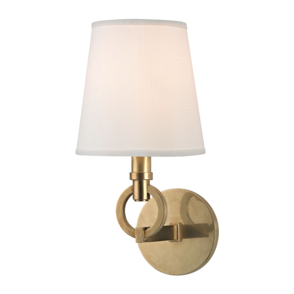 Hudson Valley Lighting 611-AGB Malibu 1 Light Wall Sconce in Aged Brass