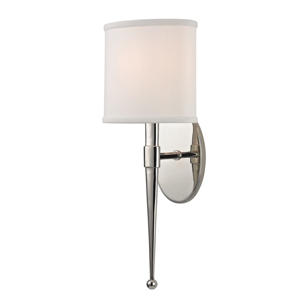 Hudson Valley Lighting 6120-PN Madison 1 Light Wall Sconce in Polished Nickel
