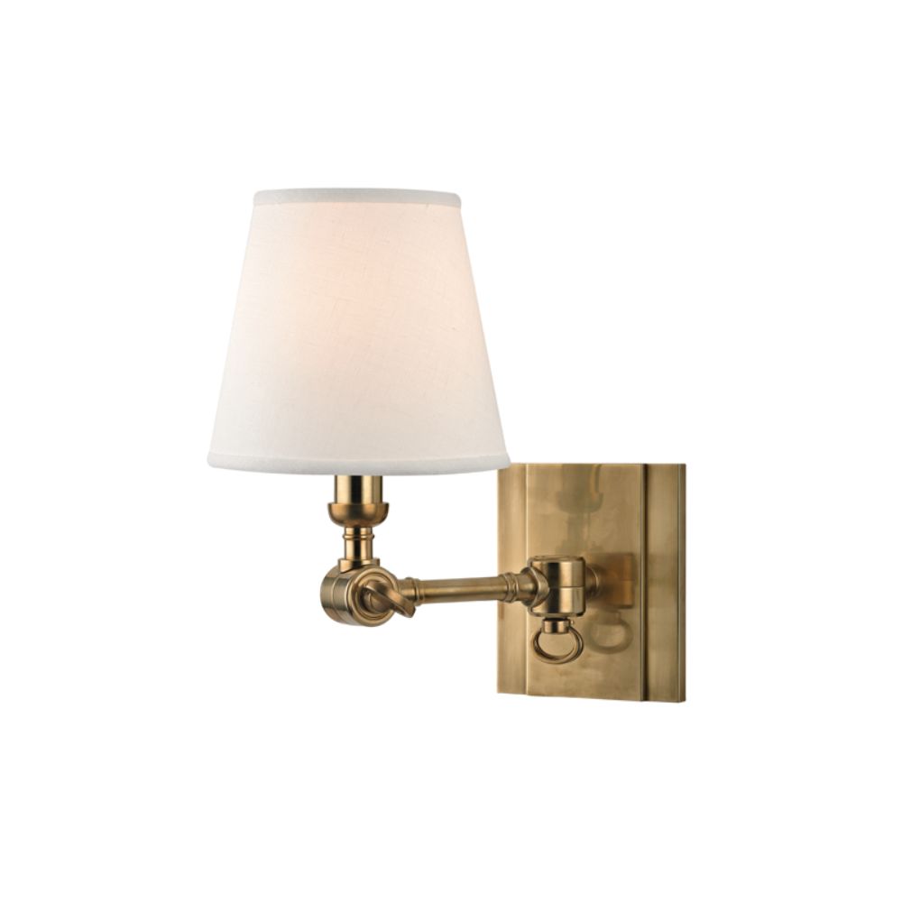 Hudson Valley Lighting 6231-AGB Hillsdale 1 Light Wall Sconce in Aged Brass