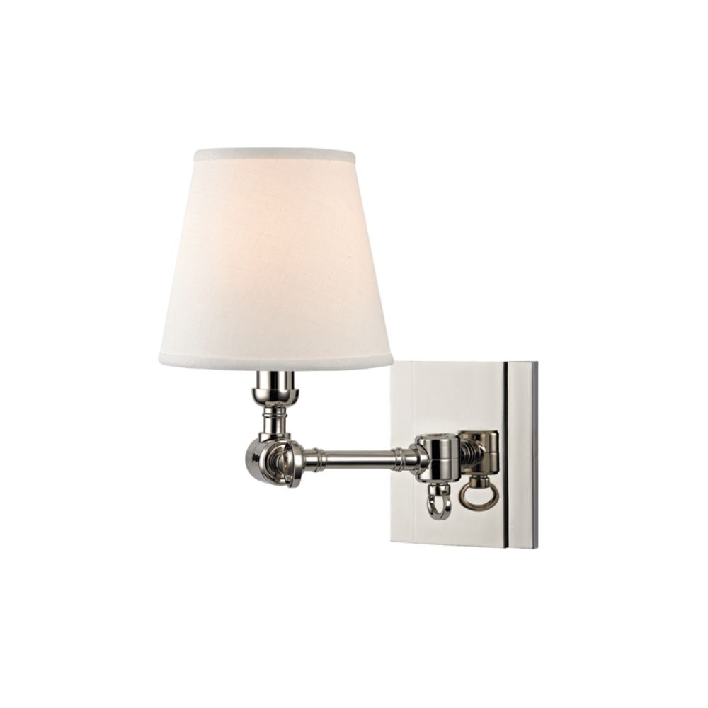 Hudson Valley Lighting 6231-PN Hillsdale 1 Light Wall Sconce in Polished Nickel