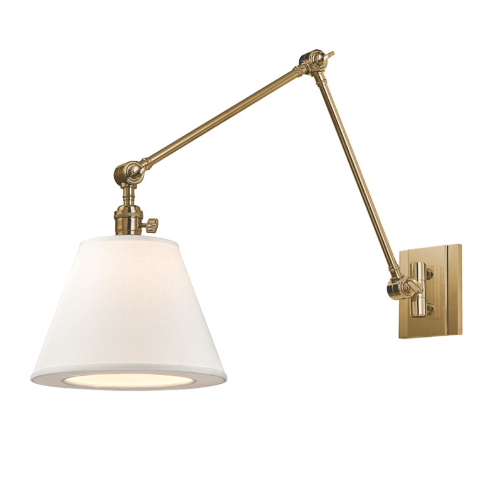 Hudson Valley Lighting 6234-AGB Hillsdale 1 Light Swing Arm Wall Sconce in Aged Brass