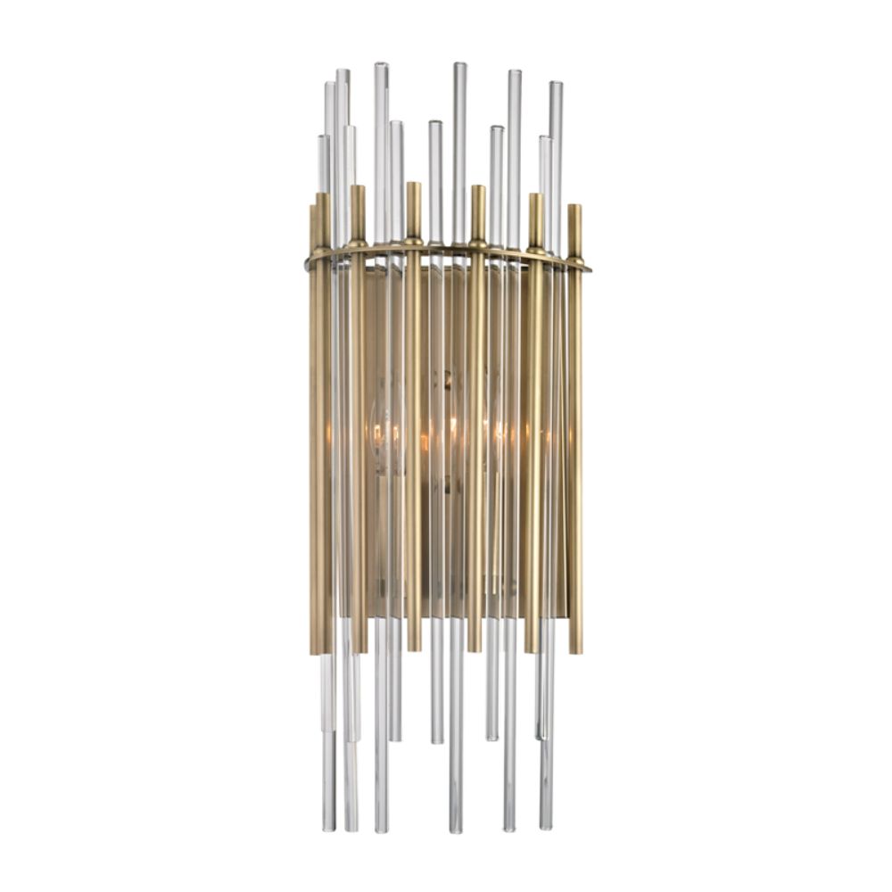 Hudson Valley 6300-AGB 2 LIGHT WALL SCONCE in Aged Brass