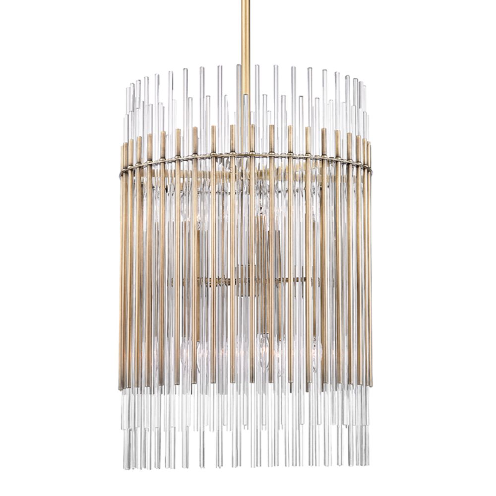 Hudson Valley 6320-AGB 10 LIGHT PENDANT in Aged Brass