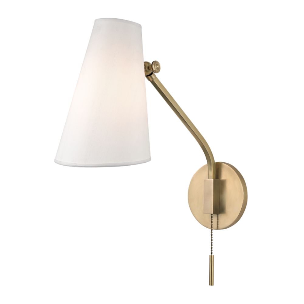 Hudson Valley 6341-AGB PATTEN-WALL SCONCE in Aged Brass