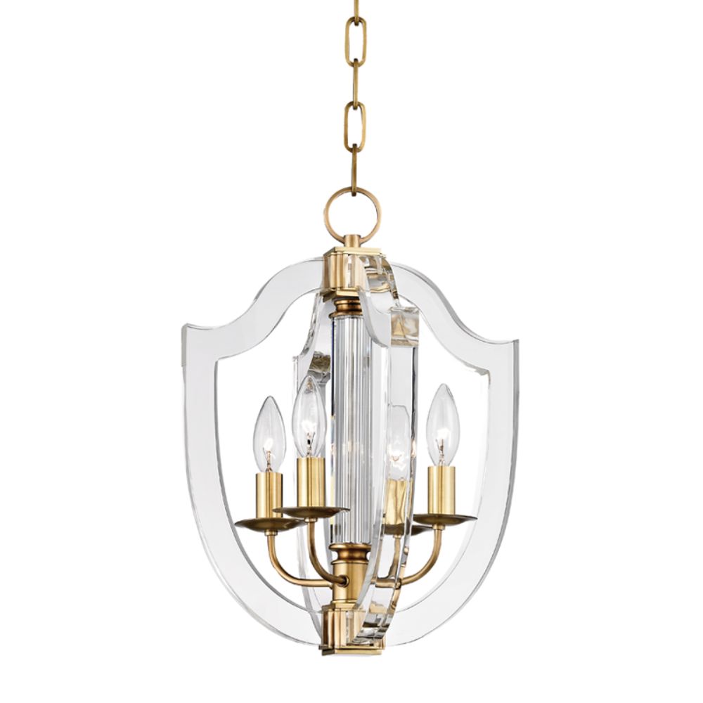 Hudson Valley 6512-AGB 4 LIGHT PENDANT in Aged Brass