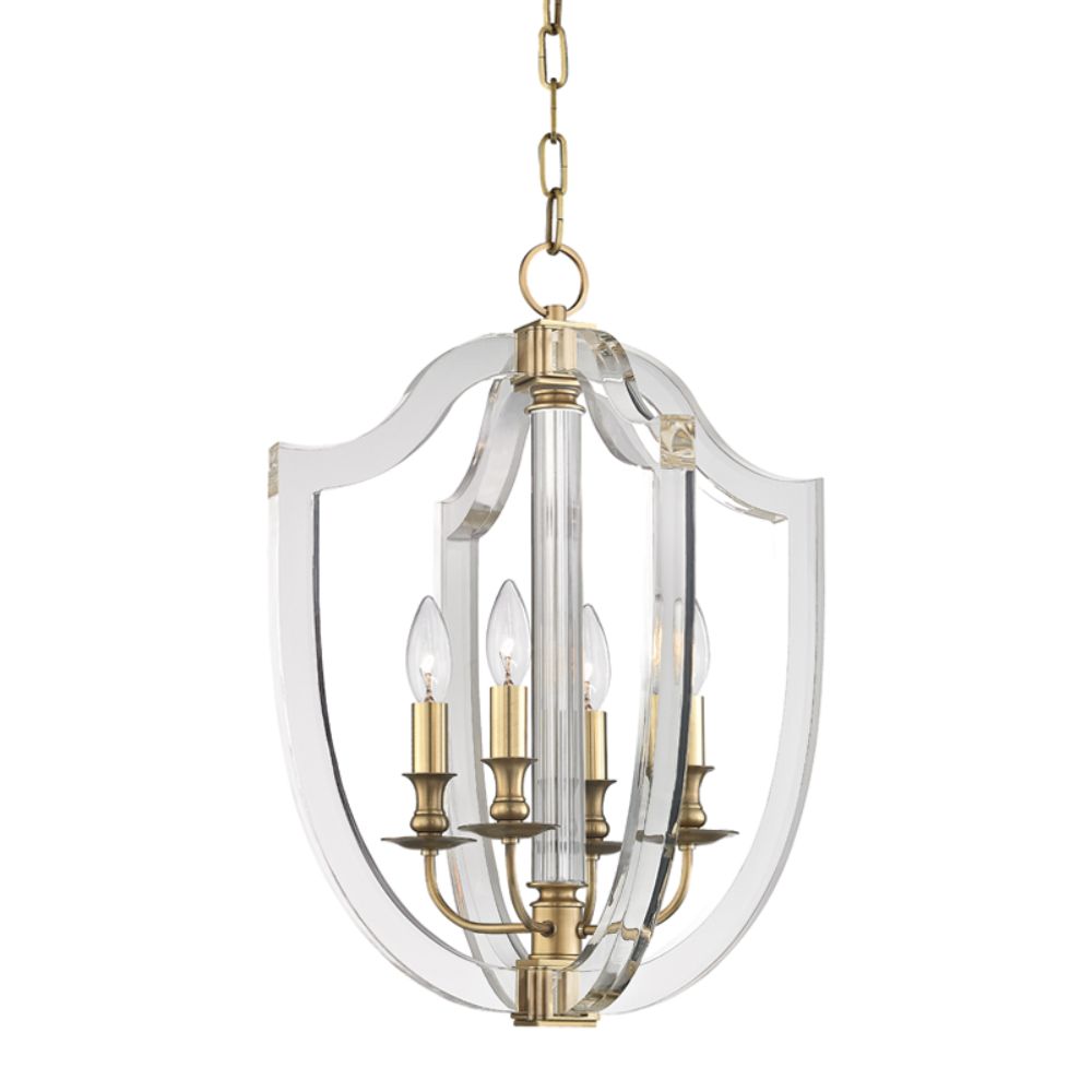 Hudson Valley 6516-AGB 4 LIGHT PENDANT in Aged Brass