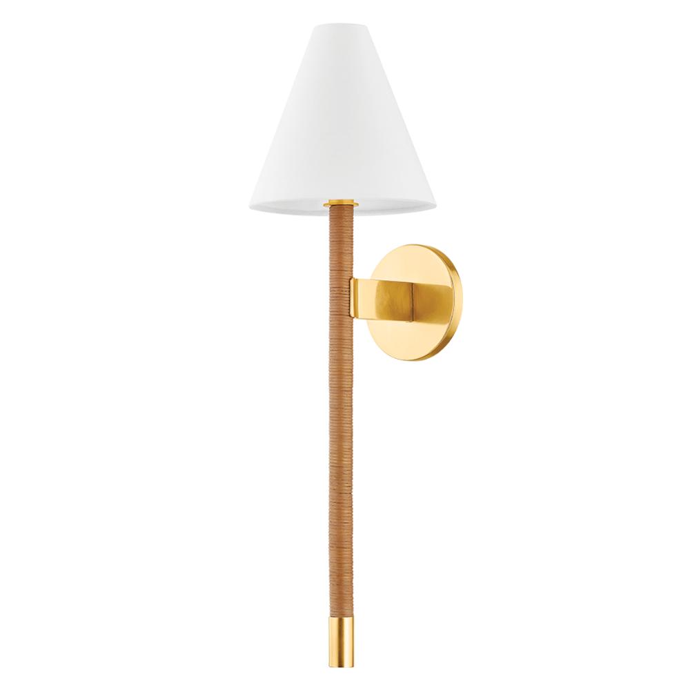 Hudson Valley 6623-AGB Watkins Wall Sconce in Aged Brass