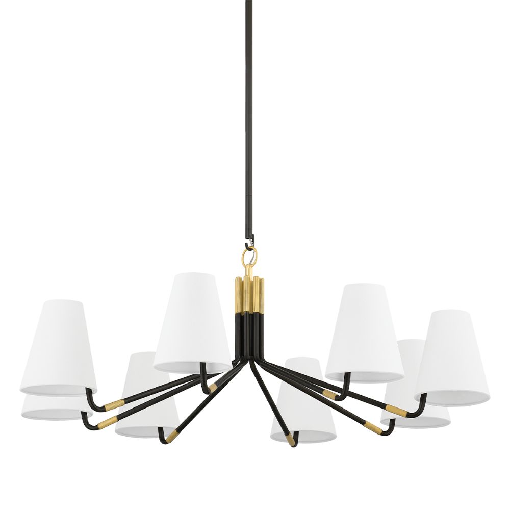 Hudson Valley 6640-AGB/DB 8 Light Chandelier in Aged Brass/distressed Bronze