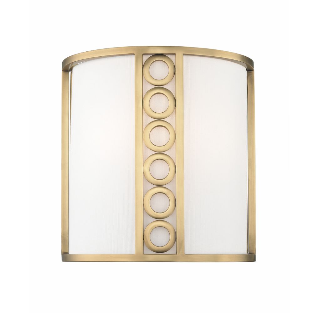 Hudson Valley 6700-AGB Infinity 2 Light Wall Sconce in Aged Brass