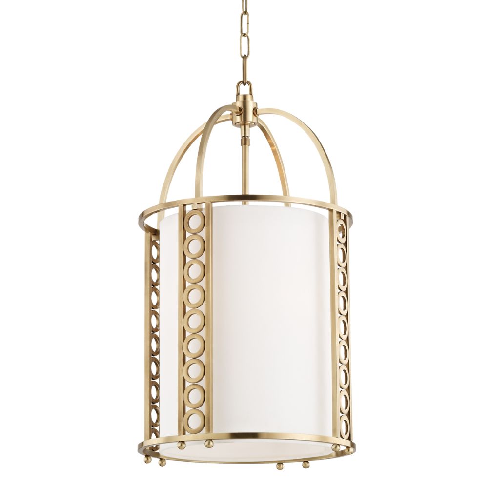 Hudson Valley 6714-AGB Infinity 4 Light Small Pendant in Aged Brass