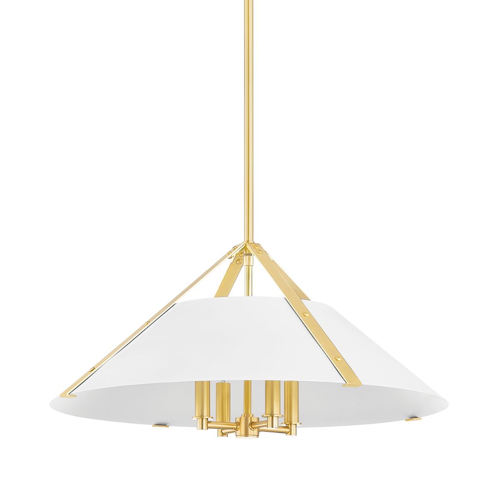 Hudson Valley 6726-AGB/SWH 4 Light Pendant in Aged Brass/soft White