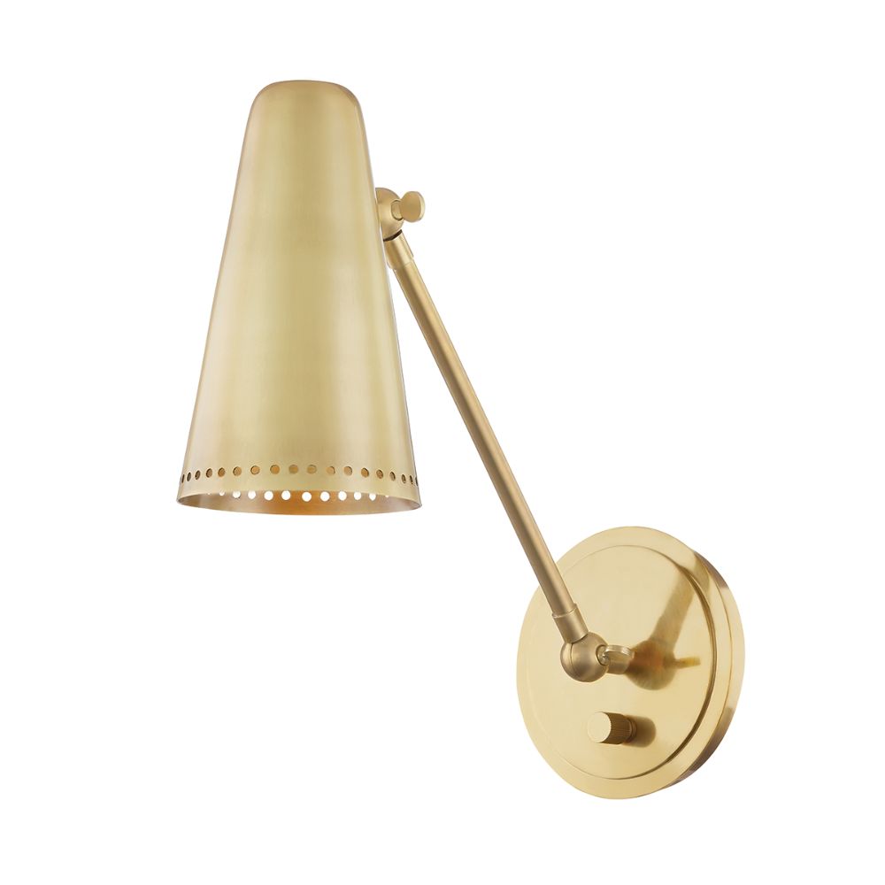 Hudson Valley 6731-AGB 1 Light Wall Sconce in Aged Brass