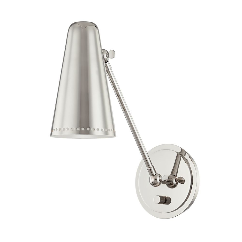 Hudson Valley 6731-PN 1 Light Wall Sconce in Polished Nickel