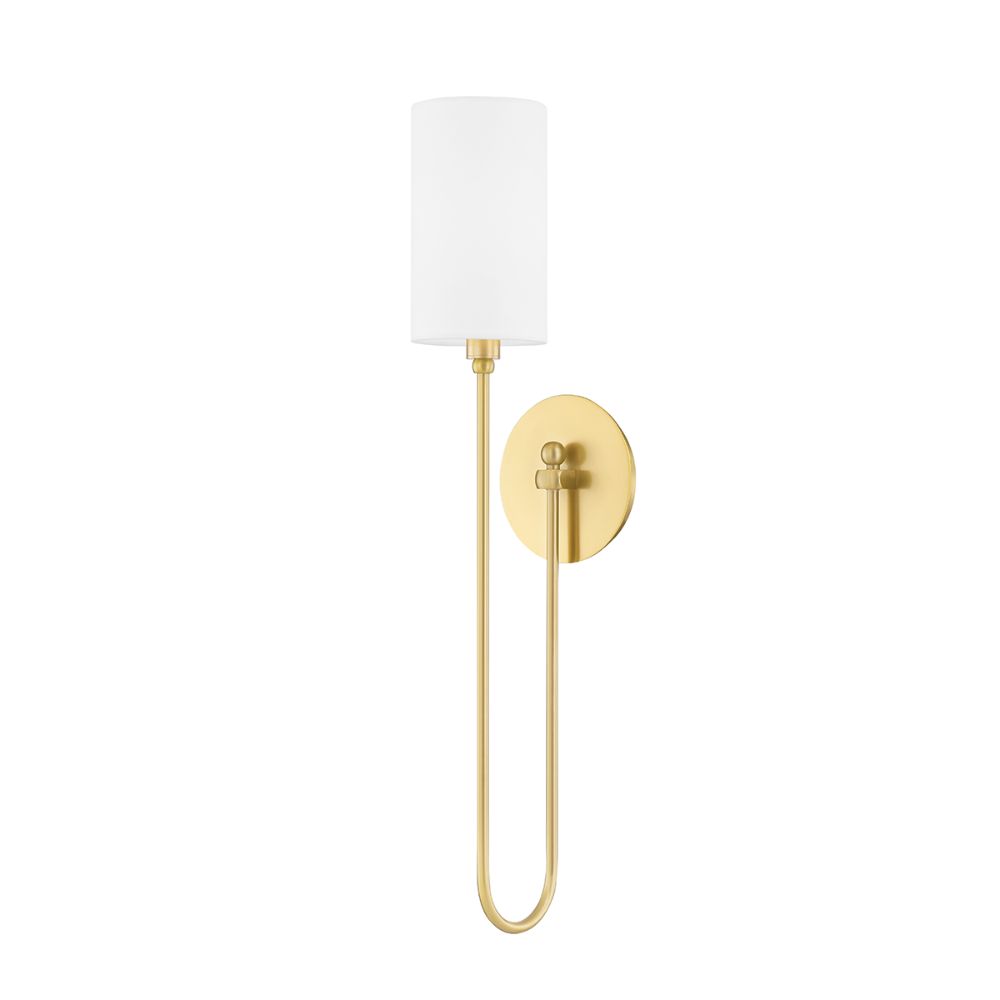 Hudson Valley 6800-AGB 1 Light Wall Sconce in Aged Brass
