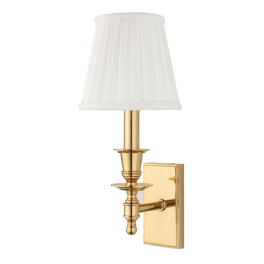 Hudson Valley Lighting 6801-PB 1 Light Wall Sconce in Polished Brass