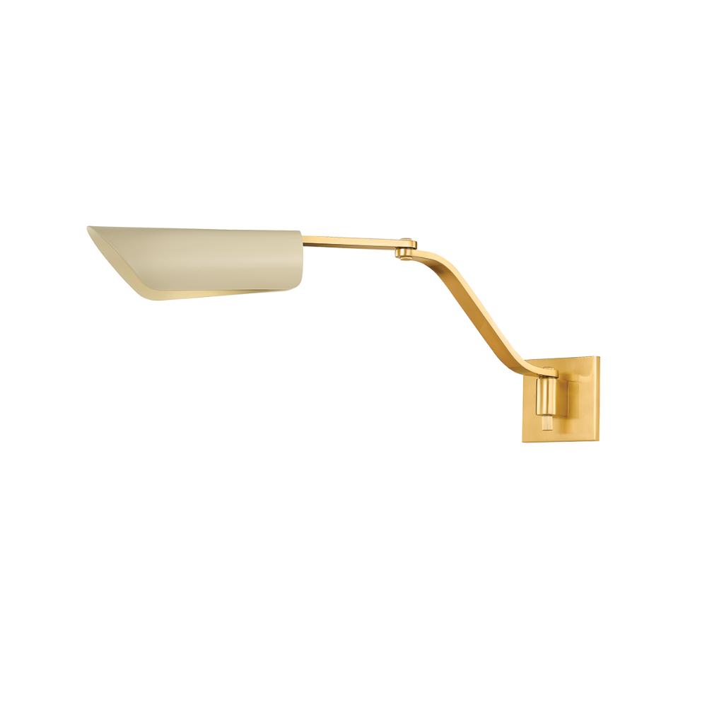 Hudson Valley 6810-AGB/SSD Douglaston Wall Sconce in Aged Brass/ Soft Sand