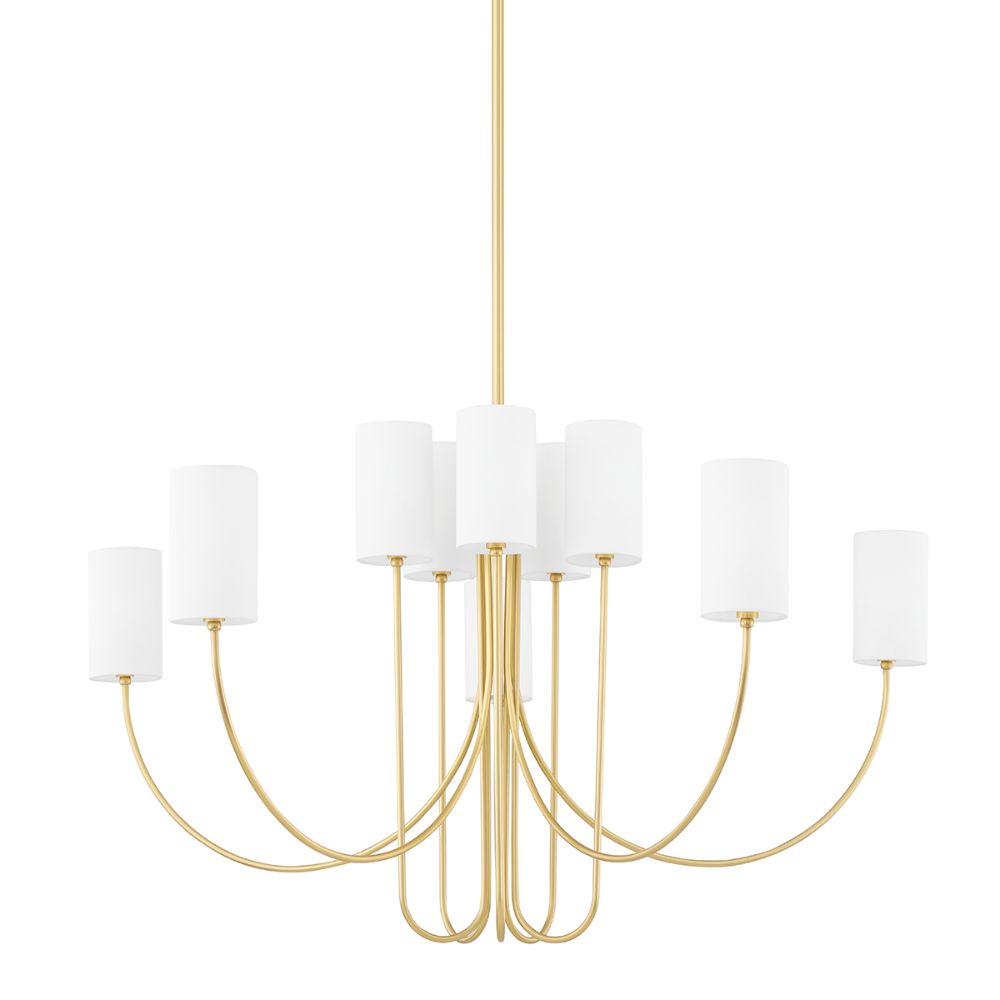 Hudson Valley 6848-AGB 10 Light Chandelier in Aged Brass