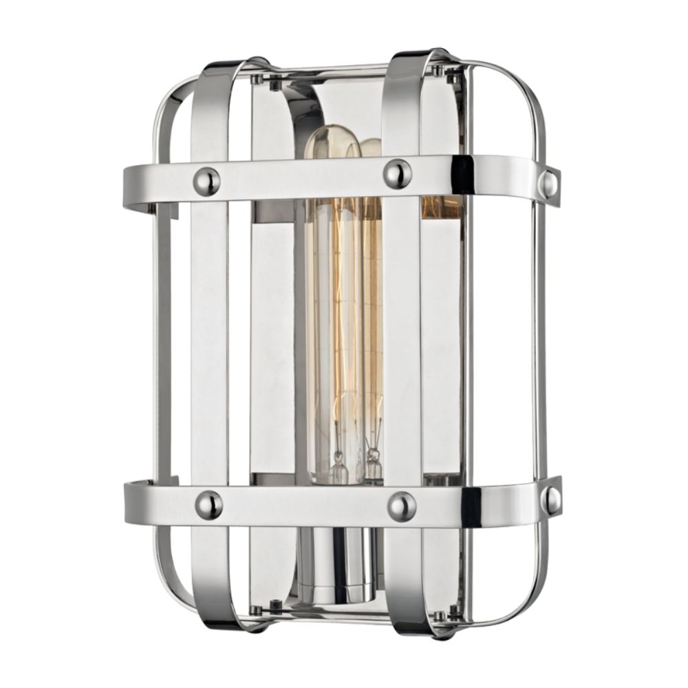 Hudson Valley 6901-PN 1 LIGHT WALL SCONCE in Polished Nickel